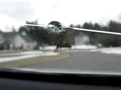 cracked windscreen