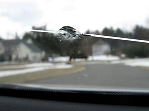 cracked windscreen